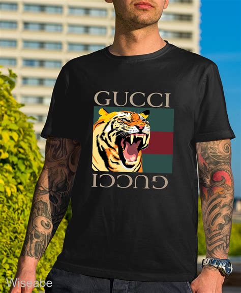 gucci tiger logo shirt|Gucci tiger brooch.